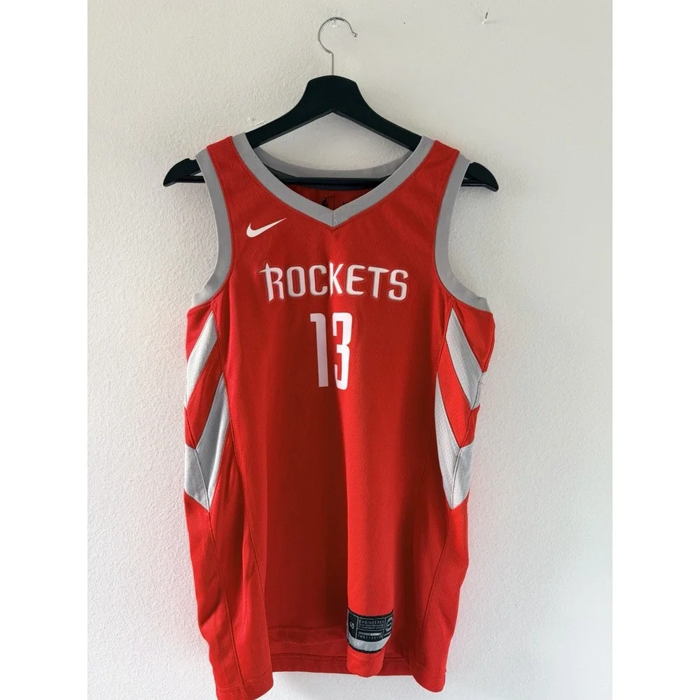 Nike Houston Rockets James Harden #13 Swingman Jersey Red Size 40 Small NBA